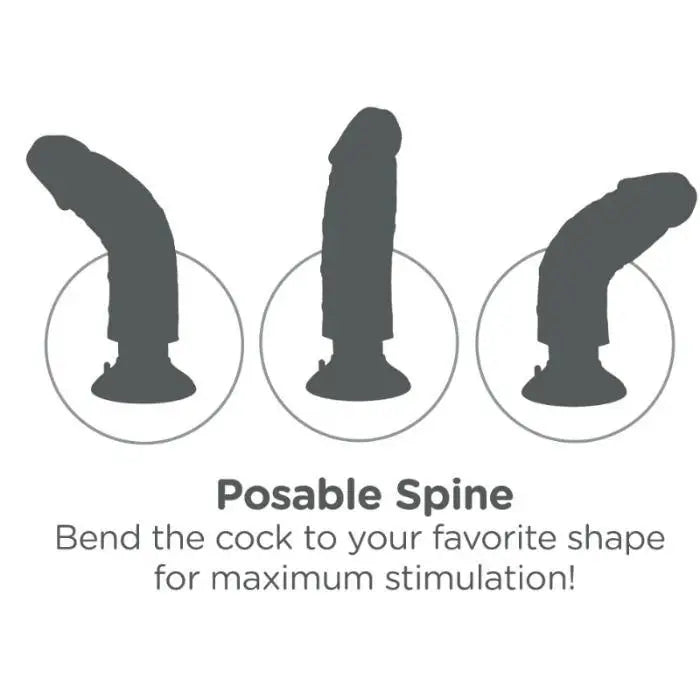 KING COCK - DILDO VIBRANTE COM TESTÍCULOS 25.5 CM COR NATURAL - Sexshoptuga 