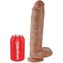 KING COCK - PÊNIS REALÍSTICO COM BOLAS 22.6 CM CARAMELO - Sexshoptuga  Sexshoptuga 