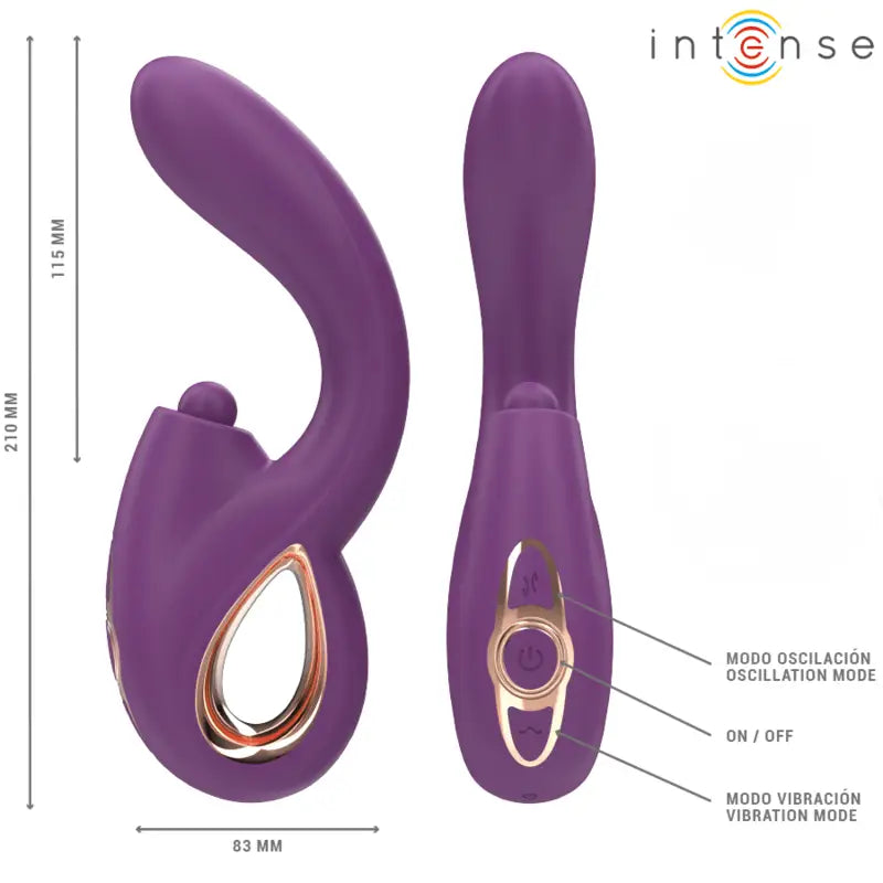 INTENSE - LALI MULTIFUNCIONAL VIBRADOR G-SPOT TAPPING & THRUST & VIBRATION ROXO - Sexshoptuga 