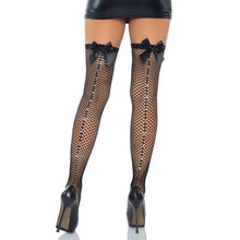 LEG AVENUE - BOW BACKSEAM COXAS TAMANHO ÚNICO - Sexshoptuga  Sexshoptuga 