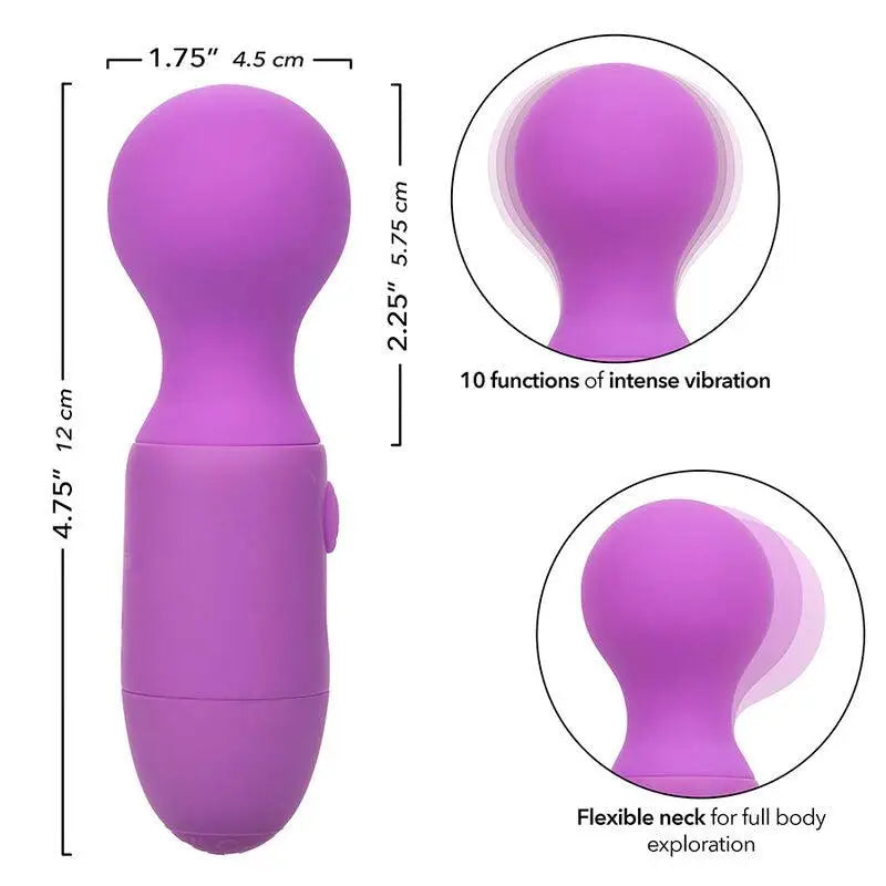 CALEXOTICS - FIRST TIME MASSAGEADOR RECARREGÁVEL 10 VIBRAÇÕES ROXO - Sexshoptuga 