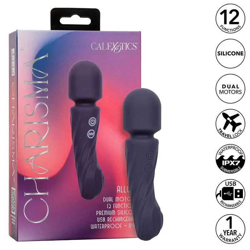 CALEXOTICS - CHARISMA ALLURE MASSAGER DUAL MOTORS 12 FUNÇÕES 17,25 CM X 4,5 CM ROXO - Sexshoptuga 