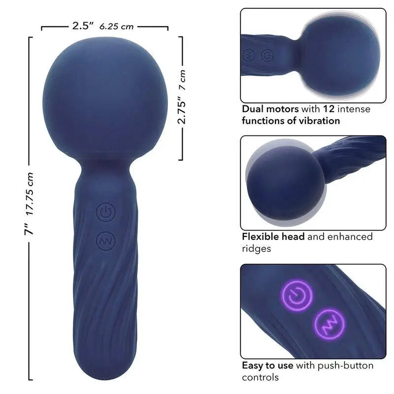 CALEXOTICS - CHARISMA SEDUCTION MASSAGER 12 FUNÇÕES 17,75 CM X 6,25 CM ROXO - Sexshoptuga 