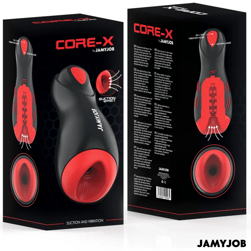 JAMYJOB - MASTURBADOR AUTOMÁTICO CORE-X 5 MODOS DE SUCÇÃO E VIBRAÇÃO - Sexshoptuga 