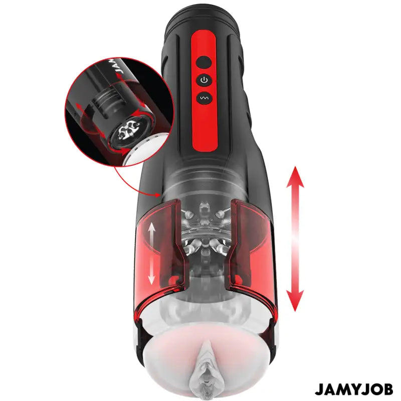 JAMYJOB - MASTURBADOR AUTOMÁTICO DE VAGINA CYCLONE 10 MODOS DE ROTAÇÃO E IMPULSO - Sexshoptuga 