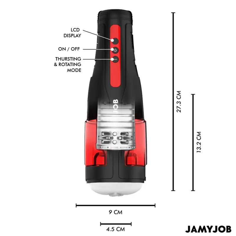 JAMYJOB - MASTURBADOR AUTOMÁTICO DE VAGINA CYCLONE 10 MODOS DE ROTAÇÃO E IMPULSO - Sexshoptuga 