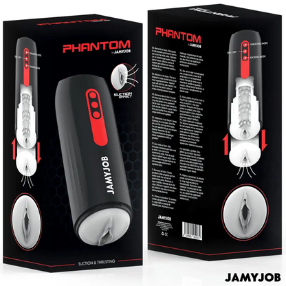 JAMYJOB - MASTURBADOR AUTOMÁTICO PHANTOM VAGINA 5 MODOS DE SUCÇÃO E IMPULSO - Sexshoptuga 