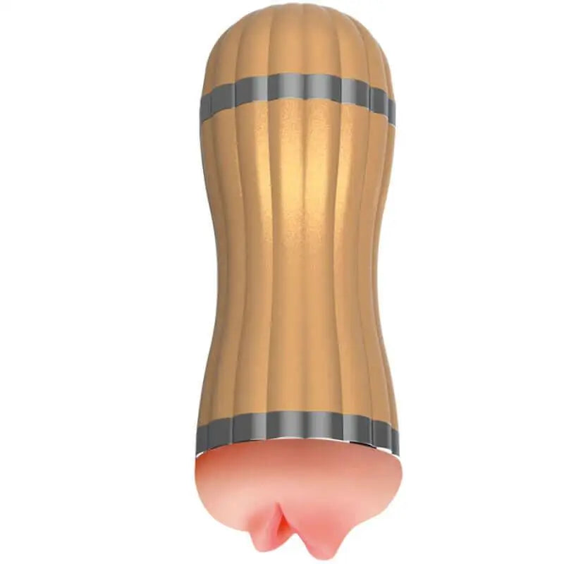 ARMONY - BEVIS MASTURBADOR DUPLO VAGINA E BOCA DOURADO - Sexshoptuga 