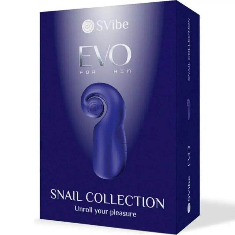 SNAIL VIBE - EVO PARA ELE MASTURBADOR MASCULINO SLIDE N'ROLL AZUL ESCURO - Sexshoptuga 