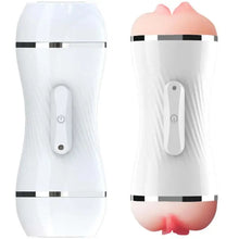 ARMONY - MASTURBADOR VIBRADOR DUPLO VAGINA E BOCA BRANCO - Sexshoptuga  Sexshoptuga 