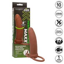 CALEXOTICS - MAXX THICK DUAL PENETRATOR 10 VIBRAÇÕES MARROM - Sexshoptuga  Sexshoptuga 