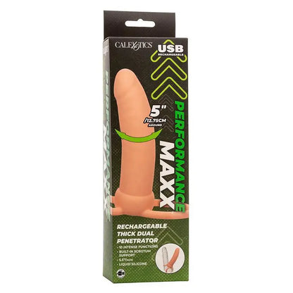 CALEXOTICS - MAXX THICK DUAL PENETRATOR 10 VIBRAÇÕES CARNE - Sexshoptuga 