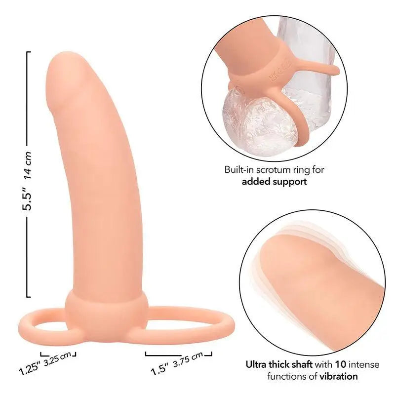 CALEXOTICS - MAXX THICK DUAL PENETRATOR 10 VIBRAÇÕES CARNE - Sexshoptuga 