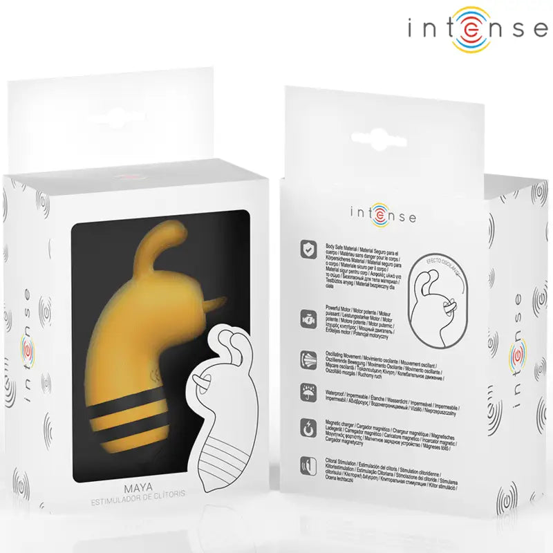 INTENSE - MAYA ESTIMULADOR BEE AMARELO/PRETO - Sexshoptuga 