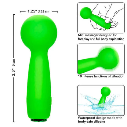 CALEXOTICS - NEON VIBES BUBBLY VIBE O MINI MASSAGEADOR 10 VIBRAÇÕES VERDE - Sexshoptuga 