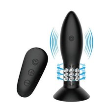 MR PLAY - PLUG COM CONTROLE REMOTO DE BOLAS ROTATIVAS PRETAS - Sexshoptuga  Sexshoptuga 