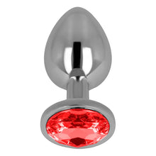 OHMAMA - PLUG ANAL COM CRISTAL VERMELHO 8 CM - Sexshoptuga  Sexshoptuga 