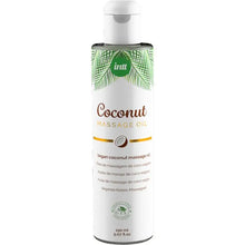 INTT - ÓLEO DE MASSAGEM VEGANO DOCE COM RELAXANTE SABOR DE COCO - Sexshoptuga  Sexshoptuga 