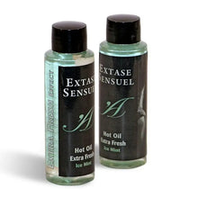 EXTASE SENSUAL - ÓLEO DE MASSAGEM COM EFEITO GELO EXTRA FRESCO 100 ML - Sexshoptuga  Sexshoptuga 