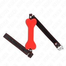 KINK - OSSO VERMELHO 12 CM MORDAÇA 63 x 2 CM - Sexshoptuga  Sexshoptuga 