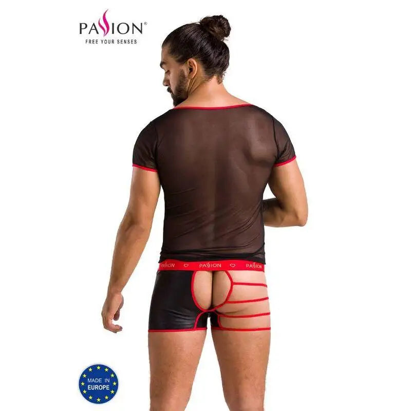 PASSION - 055 CONJUNTO MARCA PRETA S/M - Sexshoptuga 