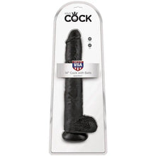 KING COCK - PÊNIS REALÍSTICO COM BOLAS 30.5 CM PRETO - Sexshoptuga  Sexshoptuga 