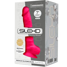 SILEXD - MODELO 1 PÊNIS REALÍSTICO PREMIUM SILEXPAN SILICONE FÚCSIA 17.5 CM - Sexshoptuga  Sexshoptuga 