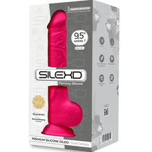 SILEXD - MODELO 1 PÊNIS REALÍSTICO PREMIUM SILEXPAN SILICONE FÚCSIA 24 CM - Sexshoptuga  Sexshoptuga 