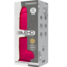 SILEXD - MODELO 1 PÊNIS REALÍSTICO PREMIUM SILEXPAN SILICONE FÚCSIA 38 CM - Sexshoptuga  Sexshoptuga 