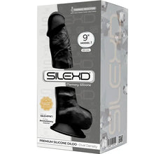 SILEXD - MODELO 1 PÊNIS REALÍSTICO PREMIUM SILEXPAN SILICONE PRETO 23 CM - Sexshoptuga  Sexshoptuga 