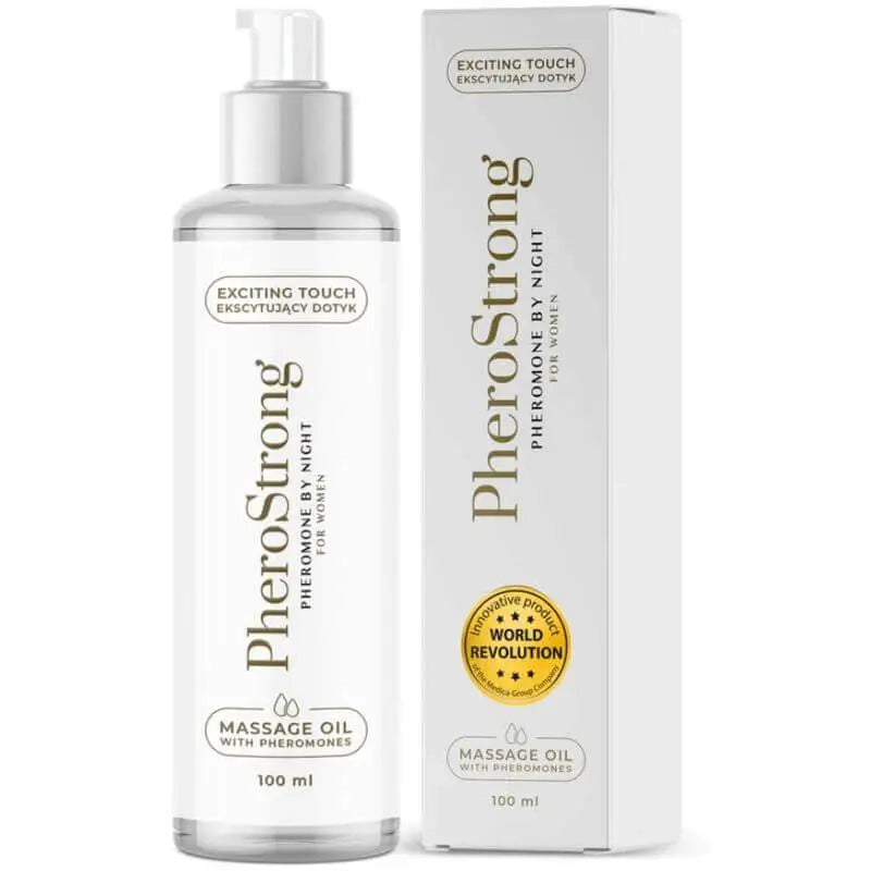 PHEROSTRONG - ÓLEO DE MASSAGEM NOITE PARA MULHERES 100 ML - Sexshoptuga 