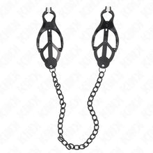 KINK - PINÇAS DE TREVO JAPONÊS COM CORRENTE PRETA 30 CM - Sexshoptuga  Sexshoptuga 