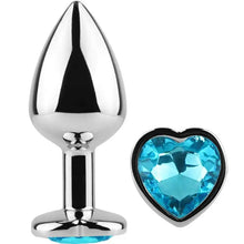 SECRETPLAY - PLUG ANAL DE METAL CORAO AZUL TAMANHO PEQUENO 7 CM - Sexshoptuga  Sexshoptuga 