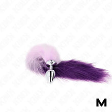 KINK - PLUG ANAL TAMANHO M 8 X 3,5 CM COM CAUDA SINTÉTICA 40 CM ROXO - Sexshoptuga  Sexshoptuga 