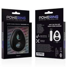 POWERING - ANEL PARA PÉNIS E TESTÍCULOS SUPER FLEXÍVEL E RESISTENTE PR13 PRETO - Sexshoptuga  Sexshoptuga 