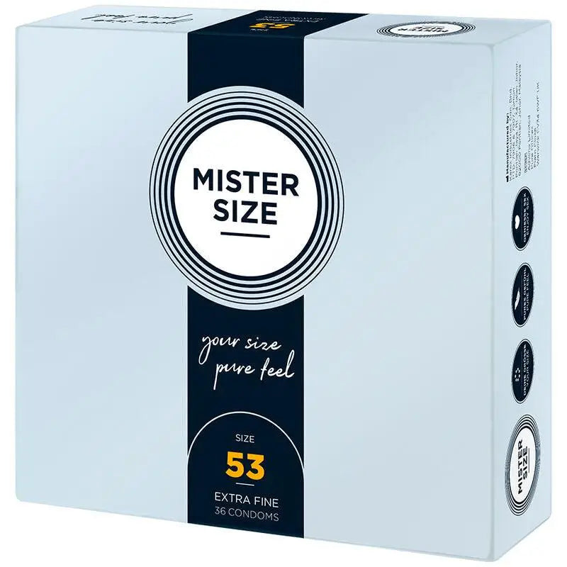 MISTER SIZE - PRESERVATIVO TAMANHO M 53 MM (36 UNIDADES) - Sexshoptuga 