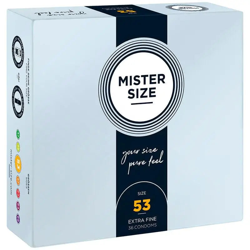 MISTER SIZE - PRESERVATIVO TAMANHO M 53 MM (36 UNIDADES) - Sexshoptuga 