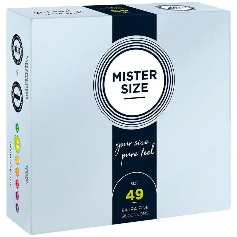 MISTER SIZE - PRESERVATIVO TAMANHO S 49 MM (36 UNIDADES) - Sexshoptuga 