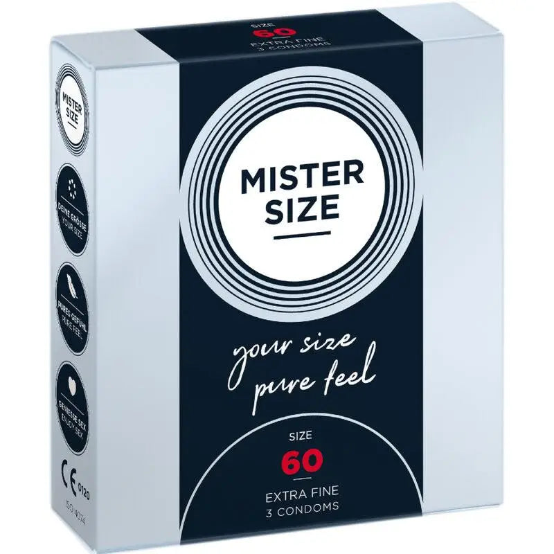 MISTER SIZE - PRESERVATIVO TAMANHO XL 60 MM (3 UNIDADES) - Sexshoptuga 