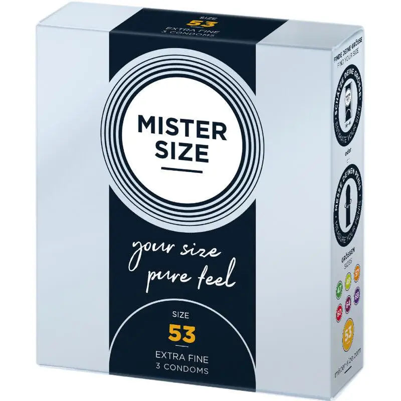 MISTER SIZE - PRESERVATIVO TAMANHO M 53 MM (3 UNIDADES) - Sexshoptuga 