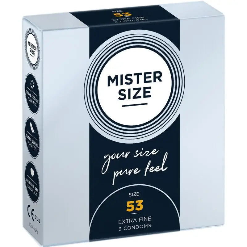 MISTER SIZE - PRESERVATIVO TAMANHO M 53 MM (3 UNIDADES) - Sexshoptuga 