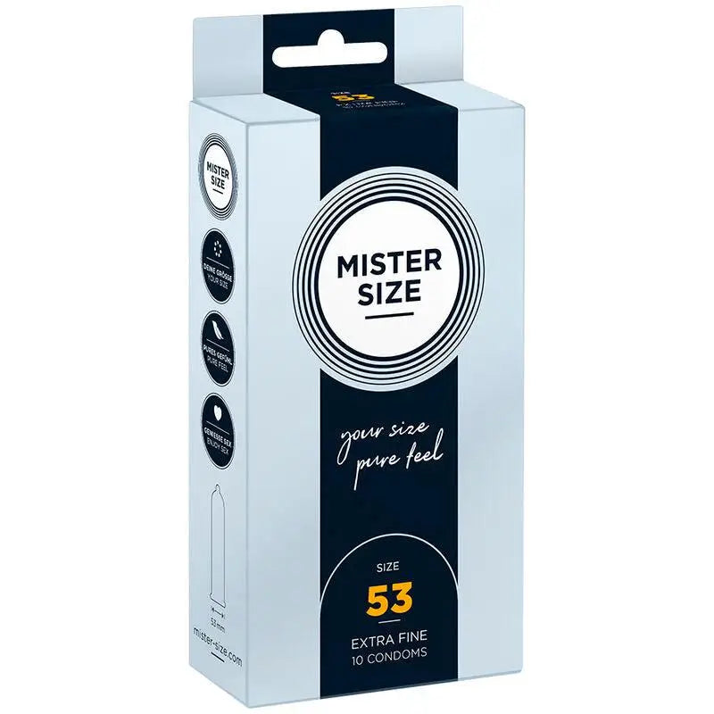 MISTER SIZE - PRESERVATIVO TAMANHO M 53 MM (10 UNIDADES) - Sexshoptuga 