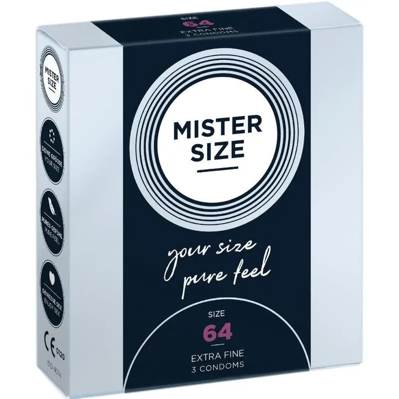 MISTER SIZE - PRESERVATIVOS TAMANHO XXL 64 MM (3 UNIDADES) - Sexshoptuga 