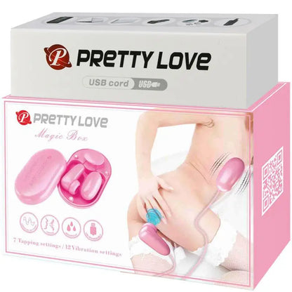 PRETTY LOVE - BALA VIBRANTE CAIXA MÁGICA E ESTIMULADOR ROSA - Sexshoptuga 