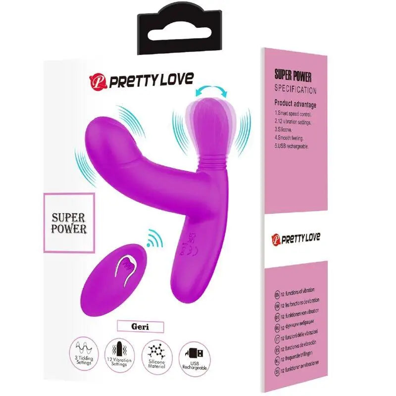 PRETTY LOVE - GERI CLITORIS MASSAGER ROSA CONTROLE REMOTO - Sexshoptuga 