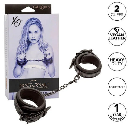 CALEXOTICS - NOCTURNAL PULSEIRAS DE COURO AJUSTÁVEIS PRETAS - Sexshoptuga 