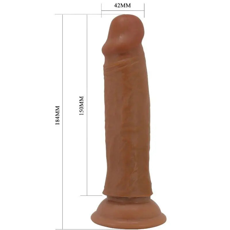 PRETTY LOVE - QUENTIN DILDO REALISTA 18 CM MARROM - Sexshoptuga 