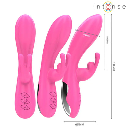 INTENSE - RANDALL RABBIT VIBRADOR 10 VIBRAÇÕES ROSA - Sexshoptuga 