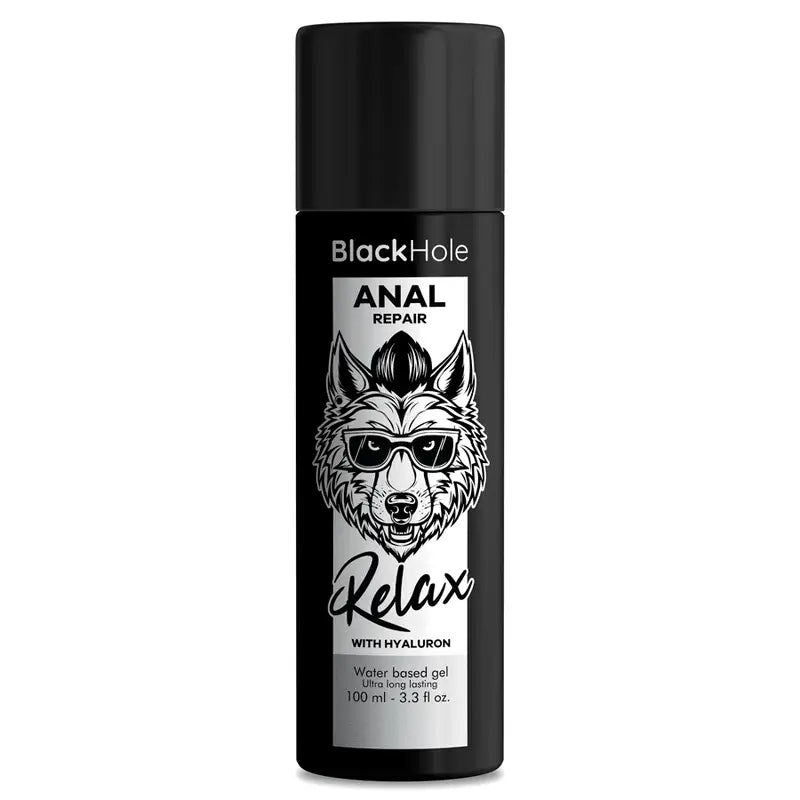 BLACK HOLE - REPARO ANAL RELAX À BASE DE ÁGUA COM HYALURON 100 ML - Sexshoptuga 