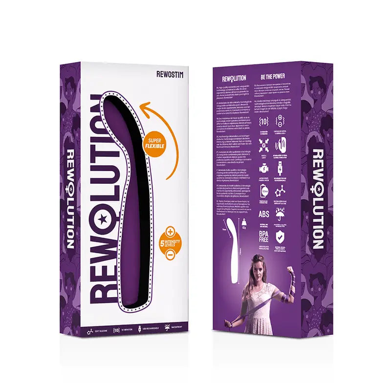 REWOLUTION - VIBRADOR FLEXÍVEL REWOSTIM - Sexshoptuga 